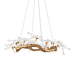 Люстра подвесная с прозрачными стеклянными птичками на ветвях Диаметр 100 см Serip Voa варинант исполнения - 1 | Loft Concept в Екатеринбурге
