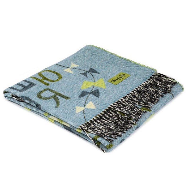 Плед ALP 1 Marzotto Серо-голубой в Екатеринбурге | Loft Concept 