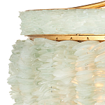 Подвесной светильник с каскадом из стеклянных декоративных элементов на золотом каркасе Shining Sea Glass варинант исполнения - 1 | Loft Concept в Екатеринбурге