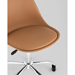 Офисный стул на металлическом основании EGGERY Brown пластик варинант исполнения - 2 | Loft Concept в Екатеринбурге