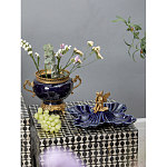 Менажница темно-синяя фарфоровая с бронзовой фигуркой ангела Eden Garden варинант исполнения - 5 | Loft Concept в Екатеринбурге