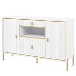 Консоль белая с двумя дверцами и ящиками Antique Order варинант исполнения - 1 | Loft Concept в Екатеринбурге