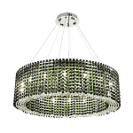 Круглая люстра с хрустальными подвесками Crystal Art Chrome Green Chandelier 12 варинант исполнения - 1 | Loft Concept в Екатеринбурге