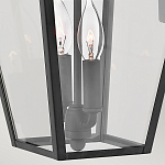 Настенный фонарь черного цвета с прозрачным стеклянным плафоном трапециевидной формы Hinkley варинант исполнения - 4 | Loft Concept в Екатеринбурге