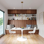 Люстра с 6-ю лампами на тонких изогнутых рожках в современном стиле Feiss варинант исполнения - 7 | Loft Concept в Екатеринбурге