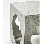Приставной столик с перламутром Bone Inlay Side Table Floral Design варинант исполнения - 3 | Loft Concept в Екатеринбурге