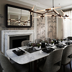 Обои ручная роспись Distant Bamboo Special Colourway on Lead Grey dyed silk варинант исполнения - 1 | Loft Concept в Екатеринбурге