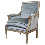Кресло William Classical Armchair grey velvet варинант исполнения - 3 | Loft Concept в Екатеринбурге