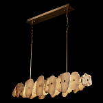 Подвесной светильник с фигурными элементами из белого алебастра Cryptocrystalline Stone варинант исполнения - 6 | Loft Concept в Екатеринбурге