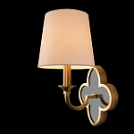 Бра с белым текстильным абажуром и фигурным основанием с зеркальной вставкой Vitorino варинант исполнения - 2 | Loft Concept в Екатеринбурге