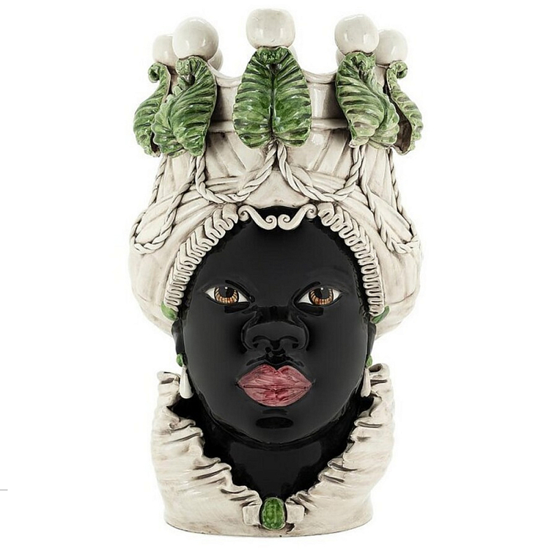 Ваза Abhika Vase Moro Lady Big With Candleholderr dark green Мульти в Екатеринбурге | Loft Concept 