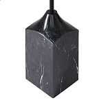 Кофейный столик с круглой столешницей и мраморным основанием Steel Reliability варинант исполнения - 3 | Loft Concept в Екатеринбурге