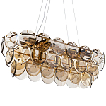 Люстра с круглыми стеклянными подвесками Cardiel Amber Glass Chandelier варинант исполнения - 1 | Loft Concept в Екатеринбурге