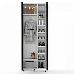 Двухдверный шкаф белого цвета Strict Lines варинант исполнения - 4 | Loft Concept в Екатеринбурге