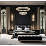 Люстра из 2-х колец с мозаичным хрустальным оформлением Sparks of Crystal варинант исполнения - 2 | Loft Concept в Екатеринбурге